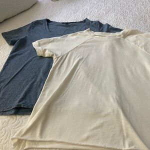 Madewell and COS T Shirt Bundle Blue and Cream Size XXS,S Short Sleeve​